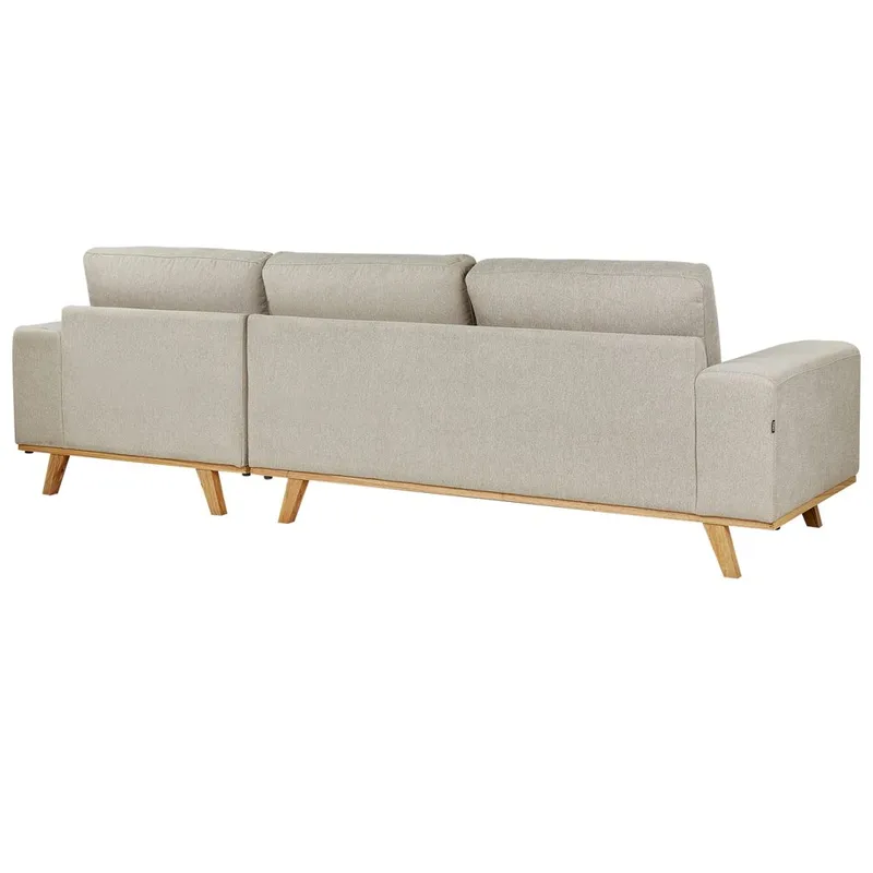Hjørnesofa Nora - Beige, lyst tre/venstrevendt - Møbler - Sofaer - Hjørnesofaer - Hjørnesofa med divan