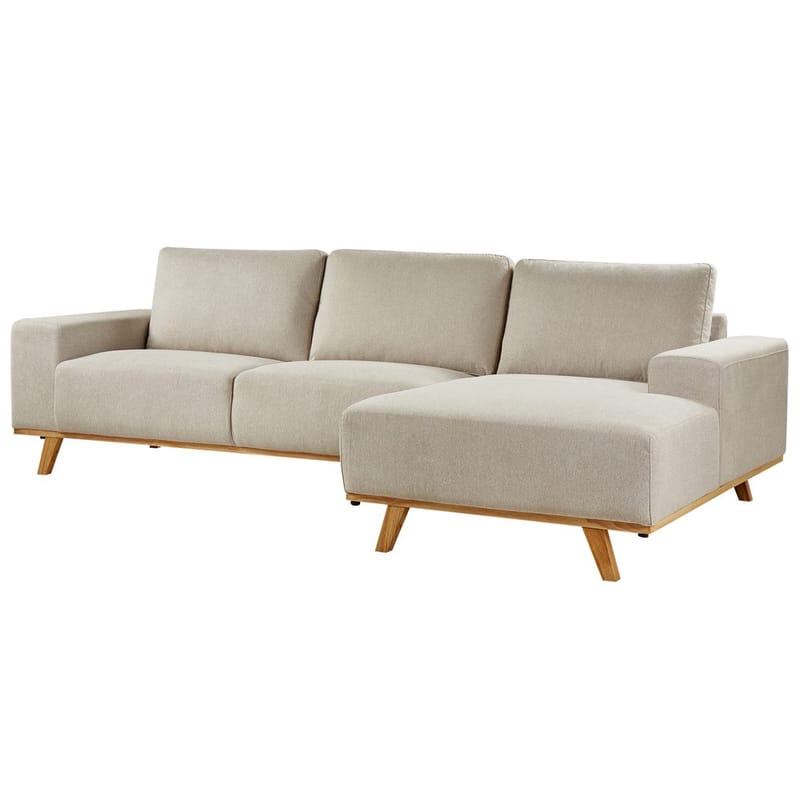 Hjørnesofa Nora - Beige, lyst tre/venstrevendt - Møbler - Sofaer - Hjørnesofaer