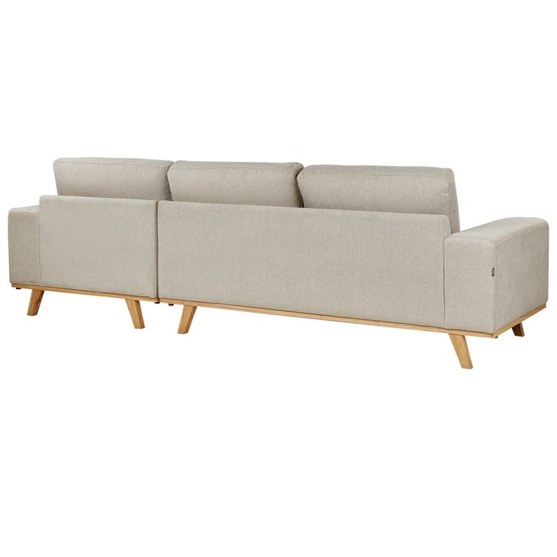 Hjørnesofa Nora - Beige, lyst tre/venstrevendt - Møbler - Sofaer - Hjørnesofaer