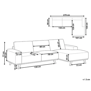 Hjørnesofa Nora - Beige - Møbler - Sofaer - Hjørnesofaer - Hjørnesofa med divan