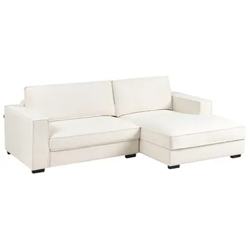 Hjørnesofa Renders - Hvit, Svart - Møbler - Sofaer - Hjørnesofaer - Hjørnesofa med divan