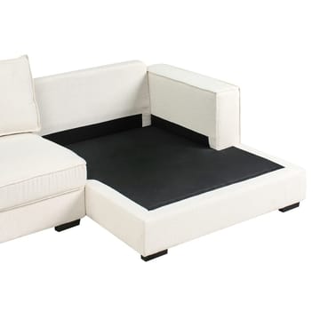 Hjørnesofa Renders - Hvit, Svart - Møbler - Sofaer - Hjørnesofaer