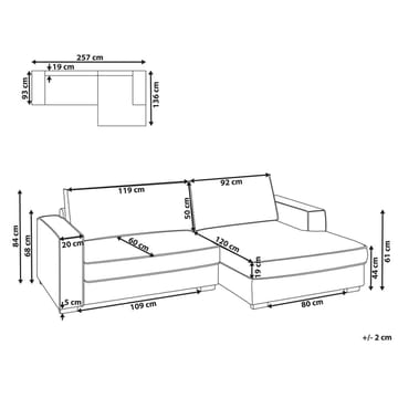 Hjørnesofa Renders - Lys beige - Møbler - Sofaer - Hjørnesofaer