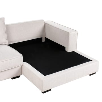 Hjørnesofa Renders - Lys beige - Møbler - Sofaer - Hjørnesofaer - Hjørnesofa med divan