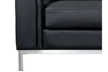 Hjørnesofa Sharmon Venstre - Svart/Lær - Møbler - Sofaer - Sofaer med sjeselong