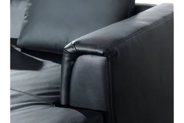 Hjørnesofa Sharmon Venstre - Svart/Lær - Møbler - Sofaer - Sofaer med sjeselong