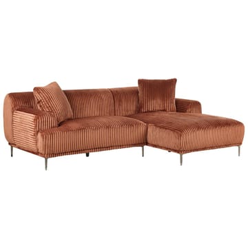 Hjørnesofa Stenum - Brun, messing/Høyrevendt - Møbler - Sofaer - Hjørnesofaer - Howard hjørnesofa