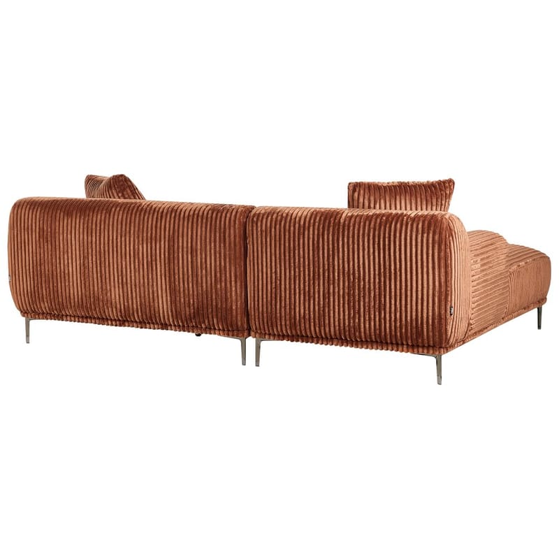 Hjørnesofa Stenum - Brun, messing/Venstrevendt - Møbler - Sofaer - Hjørnesofaer - Howard hjørnesofa