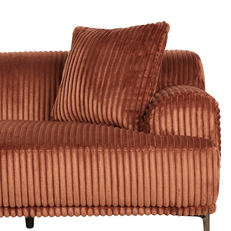 Hjørnesofa Stenum - Brun, messing/Venstrevendt - Møbler - Sofaer - Hjørnesofaer - Howard hjørnesofa