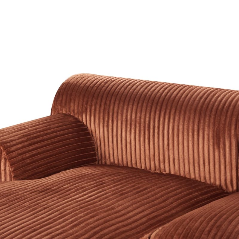 Hjørnesofa Stenum - Brun, messing/Venstrevendt - Møbler - Sofaer - Hjørnesofaer - Howard hjørnesofa