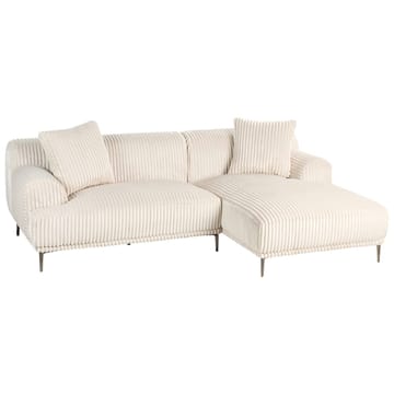 Hjørnesofa Stenum - Hvit, messing/Høyrevendt - Møbler - Sofaer - Hjørnesofaer - Howard hjørnesofa