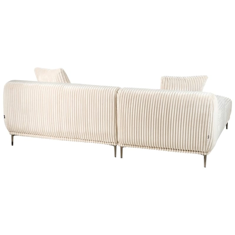 Hjørnesofa Stenum - Hvit, messing/Høyrevendt - Møbler - Sofaer - Hjørnesofaer - Howard hjørnesofa