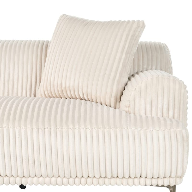 Hjørnesofa Stenum - Hvit, messing/Høyrevendt - Møbler - Sofaer - Hjørnesofaer - Howard hjørnesofa