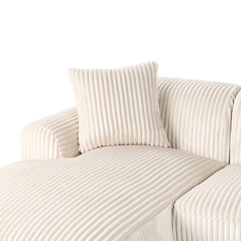 Hjørnesofa Stenum - Hvit, messing/Høyrevendt - Møbler - Sofaer - Hjørnesofaer - Howard hjørnesofa