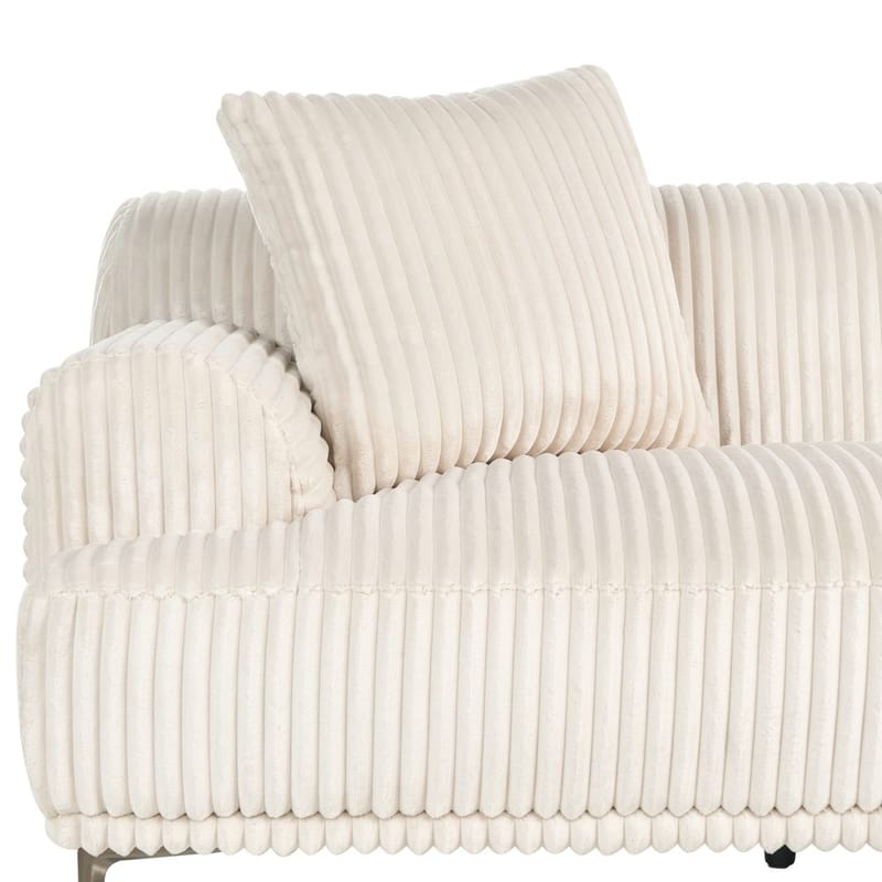 Hjørnesofa Stenum - Hvit, messing/Venstrevendt - Møbler - Sofaer - Hjørnesofaer - Howard hjørnesofa