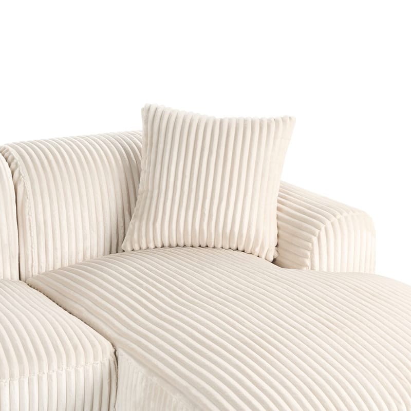 Hjørnesofa Stenum - Hvit, messing/Venstrevendt - Møbler - Sofaer - Hjørnesofaer - Howard hjørnesofa