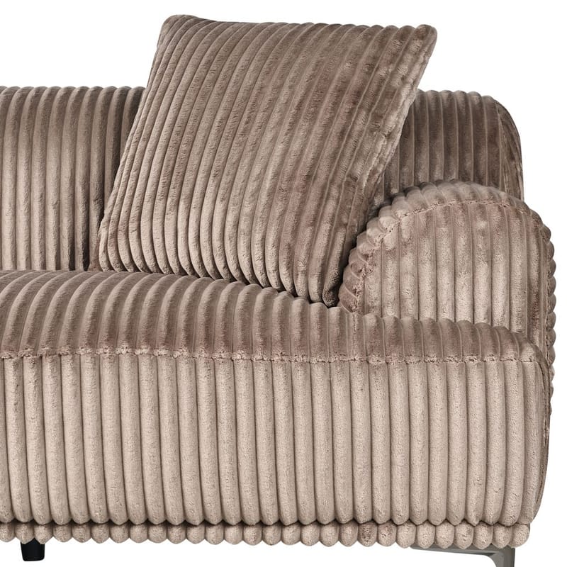 Hjørnesofa Stenum - Lys brun, messing/Høyrevendt - Møbler - Sofaer - Hjørnesofaer - Howard hjørnesofa