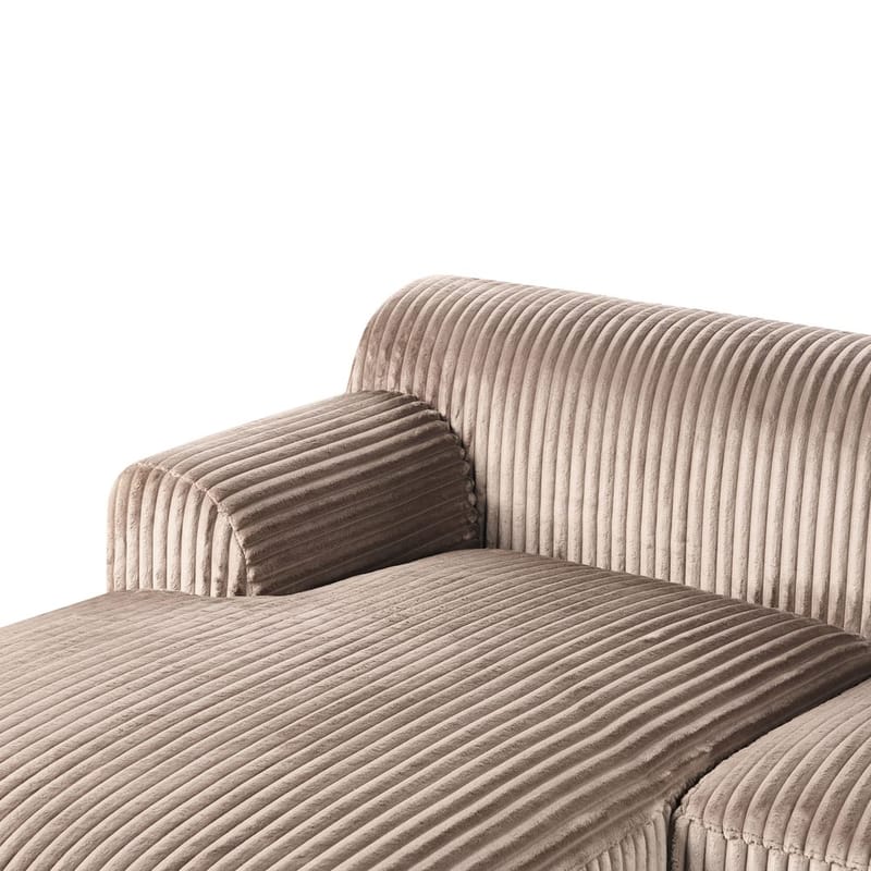 Hjørnesofa Stenum - Lys brun, messing/Høyrevendt - Møbler - Sofaer - Hjørnesofaer - Howard hjørnesofa