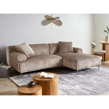 Hjørnesofa Stenum - Lys brun, messing/Venstrevendt - Møbler - Sofaer - Hjørnesofaer - Howard hjørnesofa