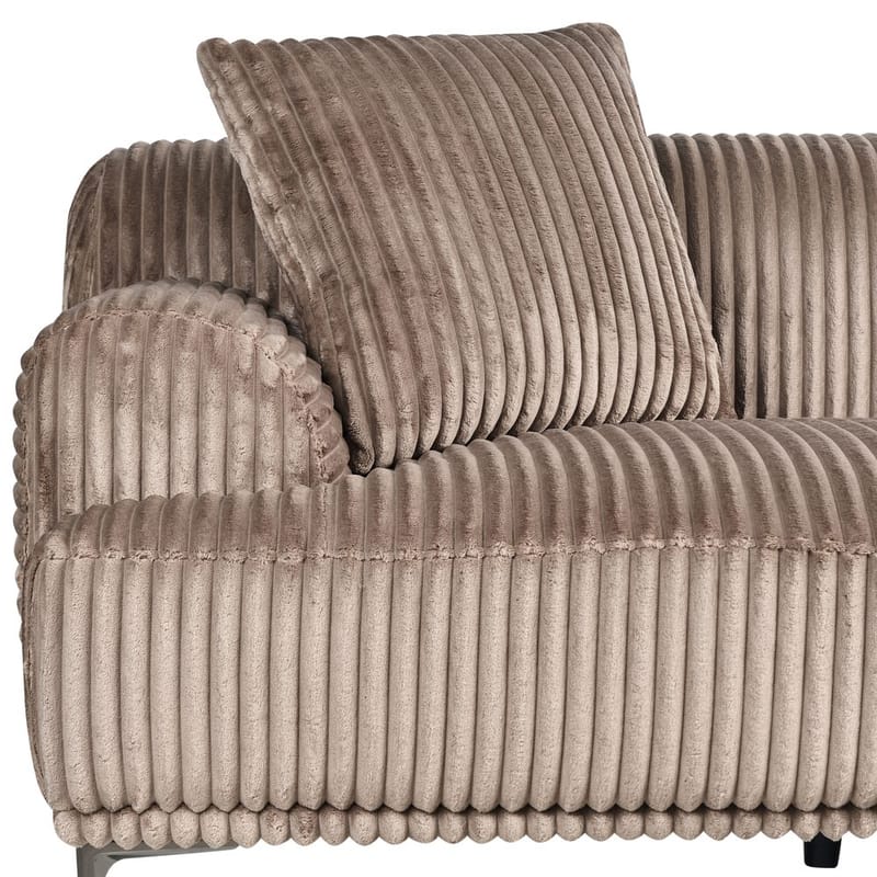 Hjørnesofa Stenum - Lys brun, messing/Venstrevendt - Møbler - Sofaer - Hjørnesofaer - Howard hjørnesofa