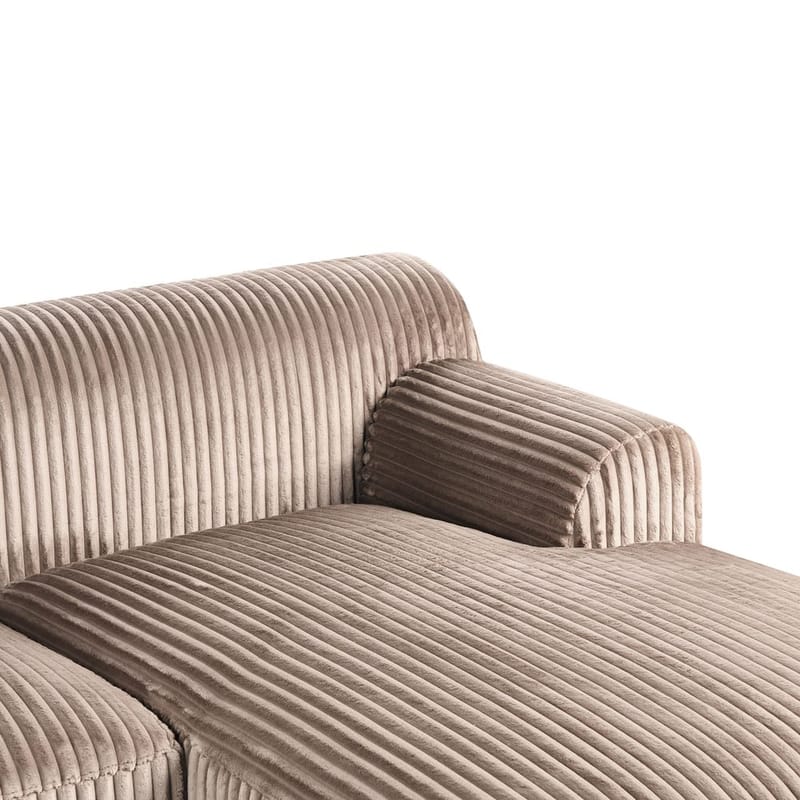 Hjørnesofa Stenum - Lys brun, messing/Venstrevendt - Møbler - Sofaer - Hjørnesofaer - Howard hjørnesofa