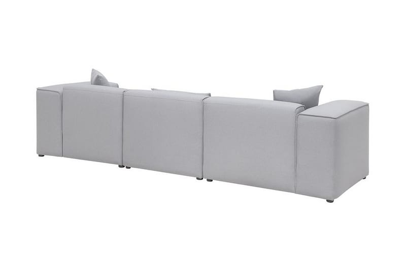 Hjørnesofa Turek - Grå - 3 seters sofa med divan - Sofaer med sjeselong
