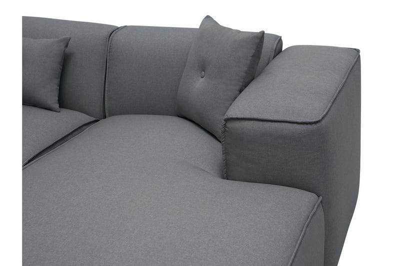 Hjørnesofa Turek - Grå - 3 seters sofa med divan - Sofaer med sjeselong