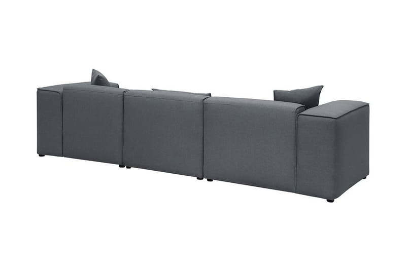 Hjørnesofa Turek - Grå - 3 seters sofa med divan - Sofaer med sjeselong