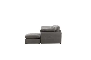Hjørnesofa VIND Amalfi mørkegrå - Møbler - Sofaer - Sofaer med sjeselong - 3 seters sofa med divan