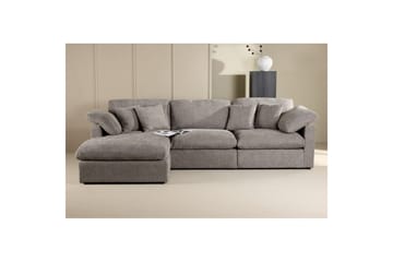 Hjørnesofa VIND Amalfi mørkegrå - Møbler - Sofaer - Sofaer med sjeselong - 3 seters sofa med divan
