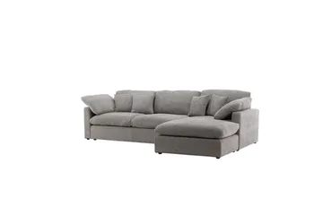 Hjørnesofa VIND Amalfi mørkegrå - Møbler - Sofaer - Sofaer med sjeselong - 3 seters sofa med divan
