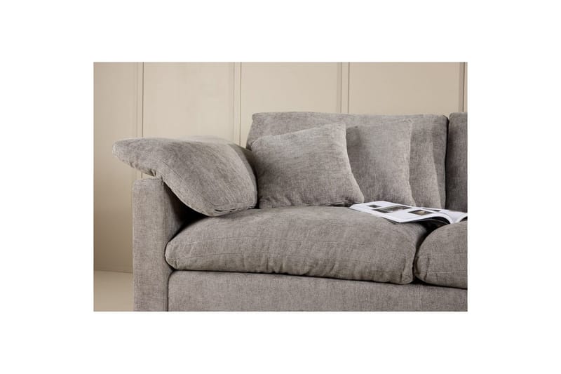 Hjørnesofa VIND Amalfi mørkegrå - Møbler - Sofaer - Sofaer med sjeselong - 3 seters sofa med divan