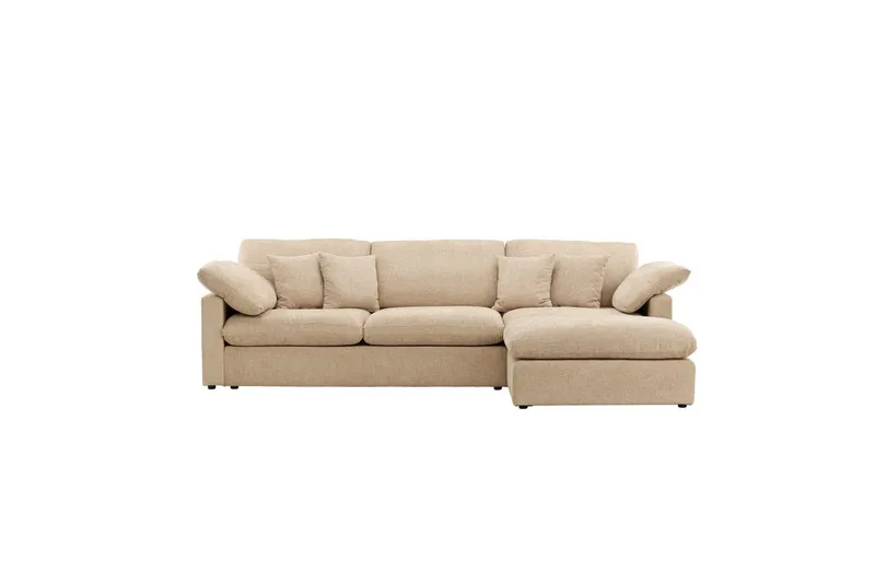 Hjørnesofa VIND Amalfi Sand - Møbler - Sofaer - Sofaer med sjeselong - 3 seters sofa med divan