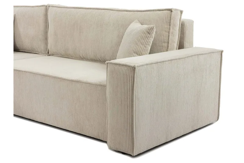 Hobson Sofa med Divan 3-seter - Beige - Møbler - Sofaer - Sofaer med sjeselong - 3 seters sofa med divan