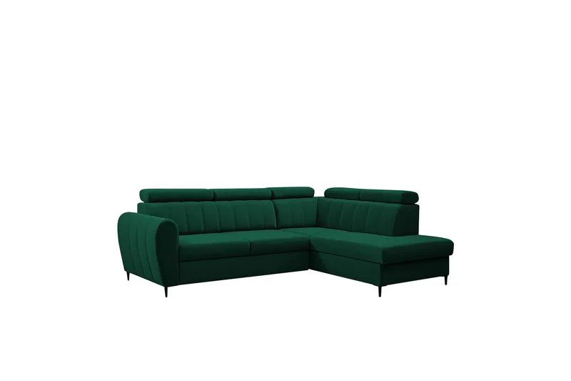Hoffman Sofa med Sjeselong 3-seter, Grønn