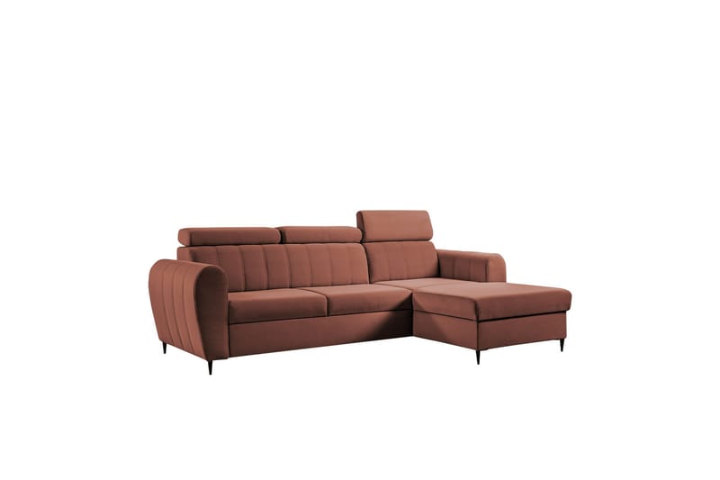 Hoffman Sofa med Sjeselong 3-seter, Kobber
