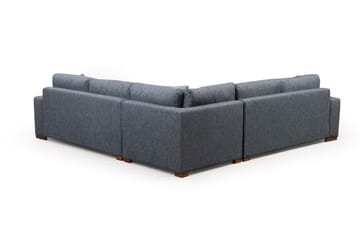 Huelva 5-seter Høyrevendt L-formet Hjørnesofa 323 cm med Sidebord i Stoff - Grå - Møbler - Sofaer - Hjørnesofaer