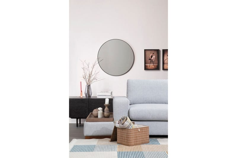 Huelva 5-seter Høyrevendt L-formet Sofa med Sjeselong 308 cm i Stoff - Grå - Møbler - Sofaer - Sofaer med sjeselong