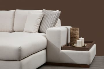 Huelva 6-seter U-formet Hjørnesofa med Divan i Stoff - Kremhvit - Møbler - Sofaer - Hjørnesofaer - Hjørnesofa med divan