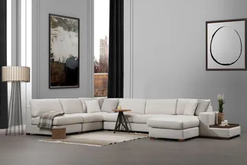 Huelva Divansofa - Beige - Møbler - Sofaer - Sofaer med sjeselong