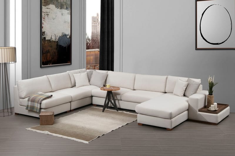 Huelva Divansofa - Beige - Møbler - Sofaer - Sofaer med sjeselong
