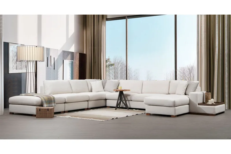 Huelva Divansofa - Beige - Møbler - Sofaer - Sofaer med sjeselong