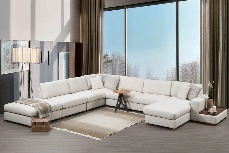 Huelva Divansofa - Beige - Møbler - Sofaer - Sofaer med sjeselong