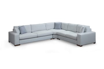 Huelva Høyrevendt L-formet Hjørnesofa 322 cm i Stoff med Brede Armlener - Beige - Møbler - Sofaer - Hjørnesofaer