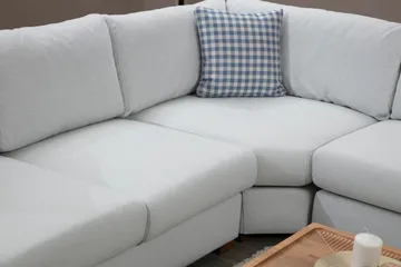 Huelva Høyrevendt L-formet Hjørnesofa 322 cm i Stoff med Brede Armlener - Beige - Møbler - Sofaer - Hjørnesofaer