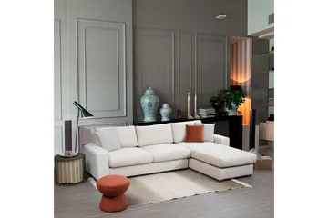 Huelva Høyrevendt L-formet Sofa med Sjeselong 270 cm i Stoff - Benhvit - Møbler - Sofaer - Sofaer med sjeselong