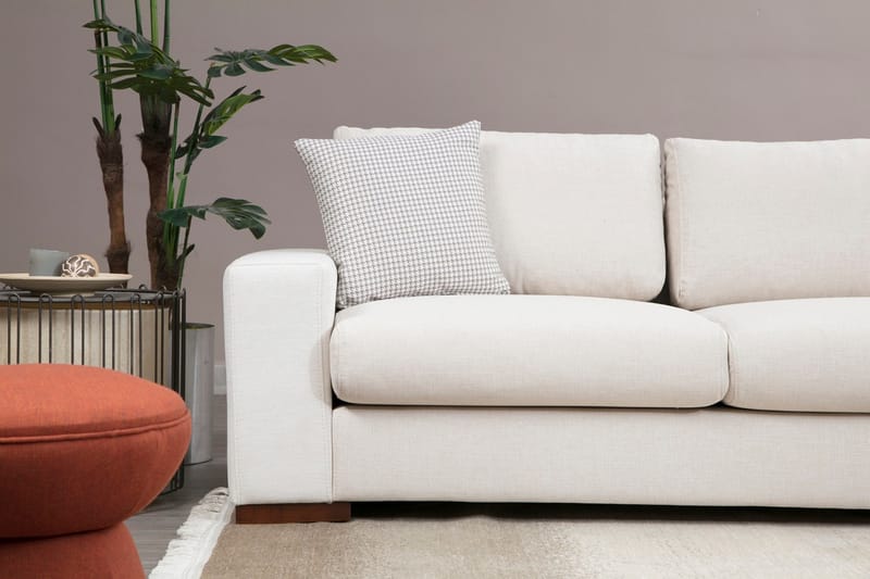 Huelva Høyrevendt L-formet Sofa med Sjeselong 270 cm i Stoff - Benhvit - Møbler - Sofaer - Sofaer med sjeselong