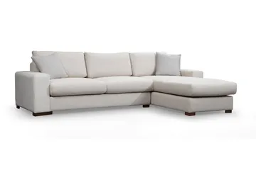 Huelva Høyrevendt L-formet Sofa med Sjeselong 270 cm i Stoff - Benhvit - Møbler - Sofaer - Sofaer med sjeselong