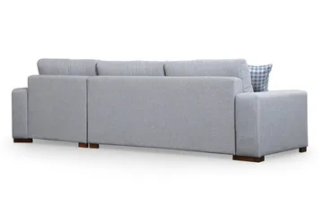 Huelva Høyrevendt L-formet Sofa med Sjeselong 270 cm i Stoff - Grå - Møbler - Sofaer - Sofaer med sjeselong