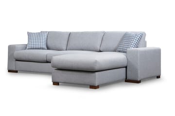 Huelva Høyrevendt L-formet Sofa med Sjeselong 270 cm i Stoff - Grå - Møbler - Sofaer - Sofaer med sjeselong